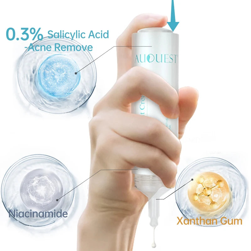 Salicylic Acid 2% Acne Treatment Cream - with Niacinamide for Pore Cleaning, Blackhead Removal & Oil Control