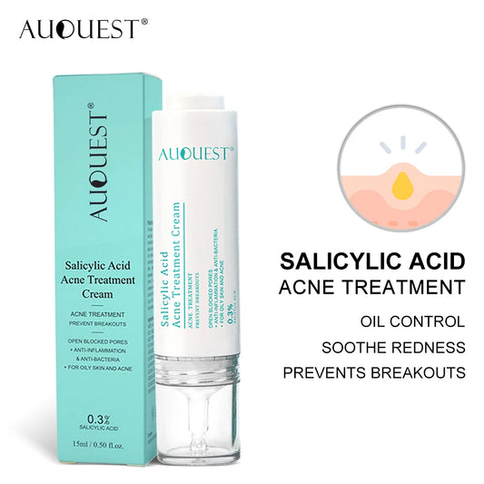 Salicylic Acid 2% Acne Treatment Cream - with Niacinamide for Pore Cleaning, Blackhead Removal & Oil Control